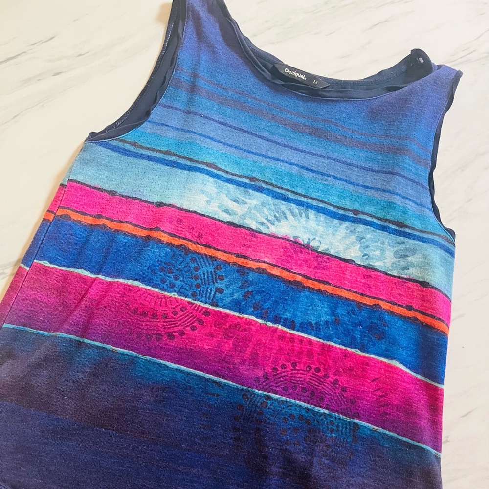 Desigual Ocean Blue Knit Top